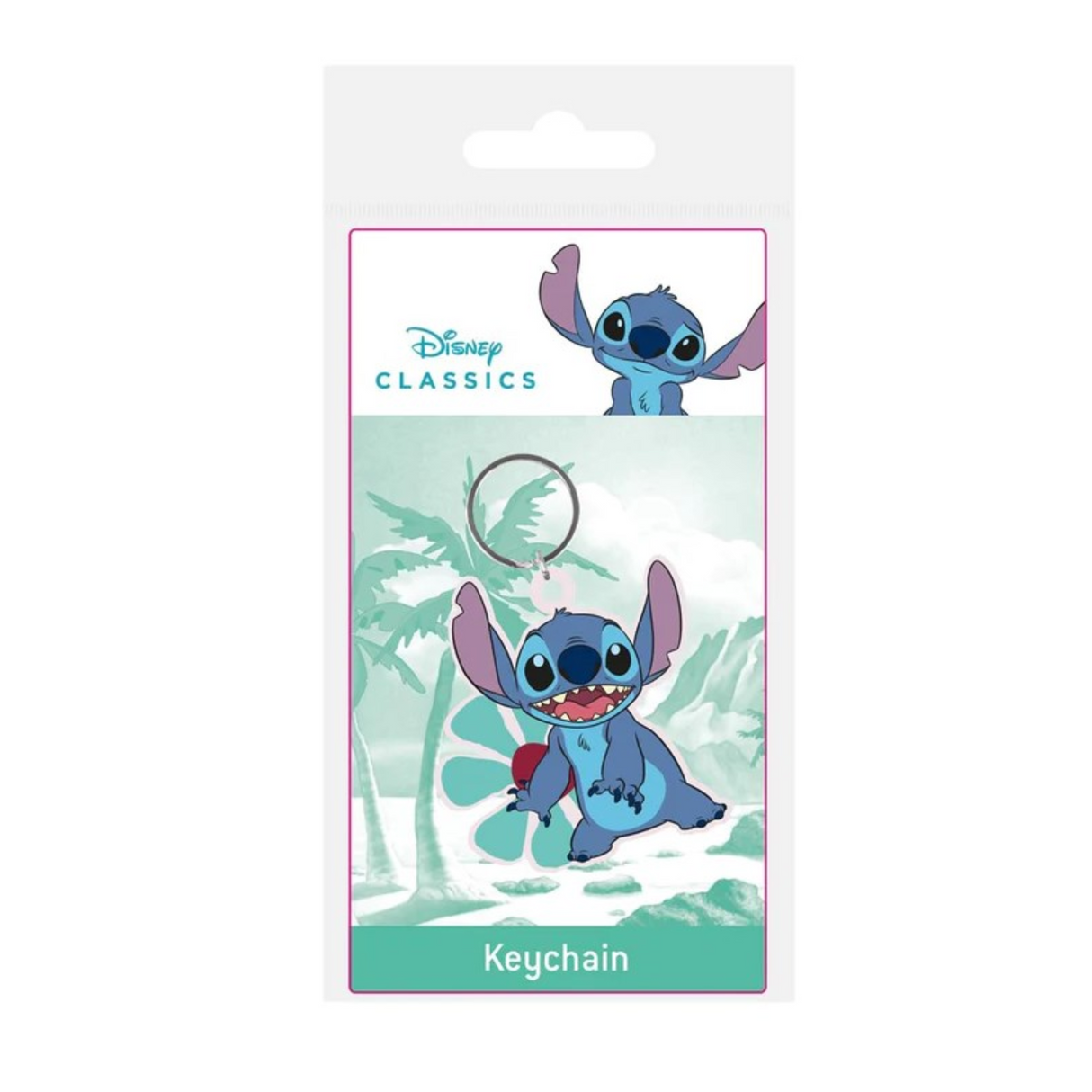 Disney Classics Stitch Smiling Rubber Keychain