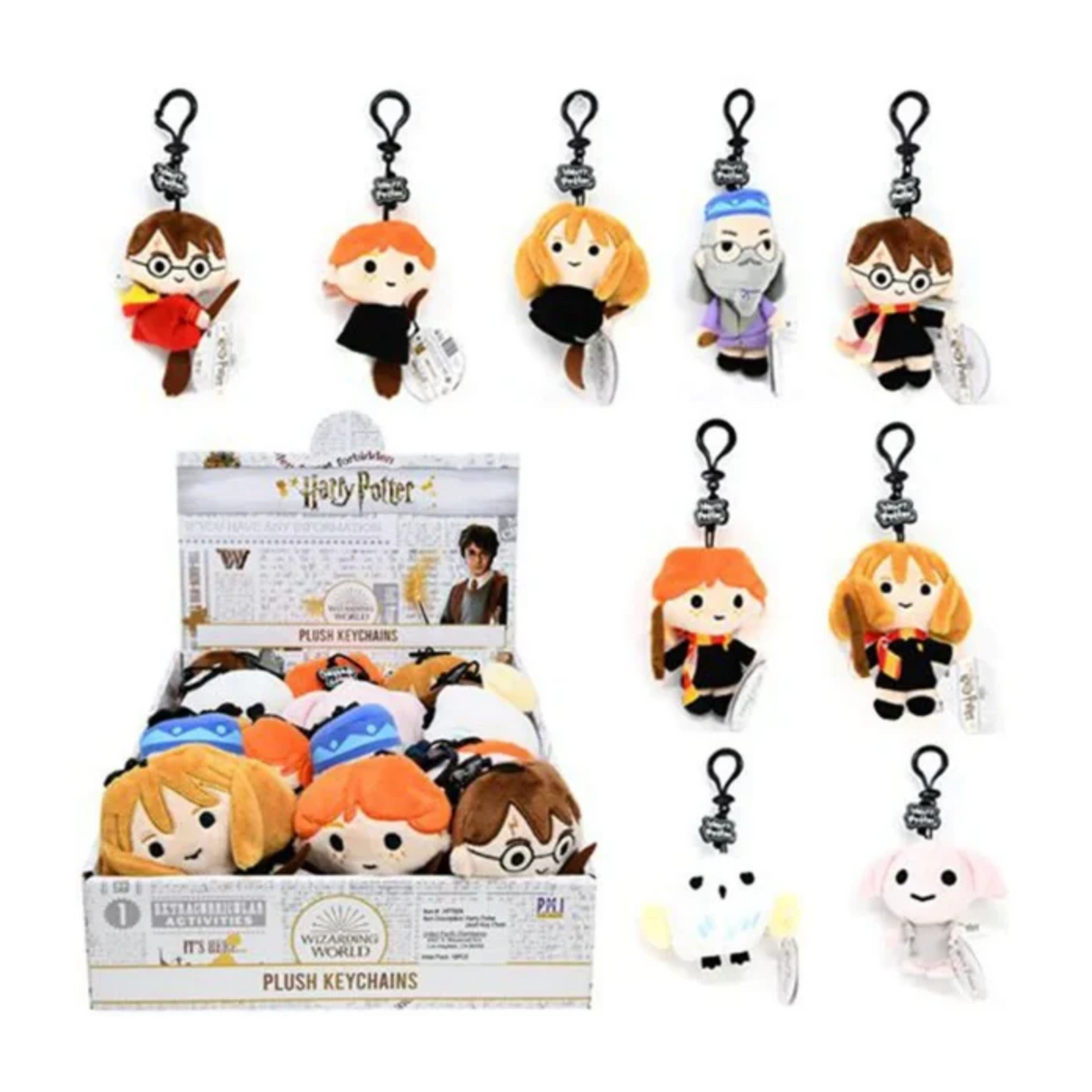Harry Potter Plush Bag Clip Keychains - Random Character