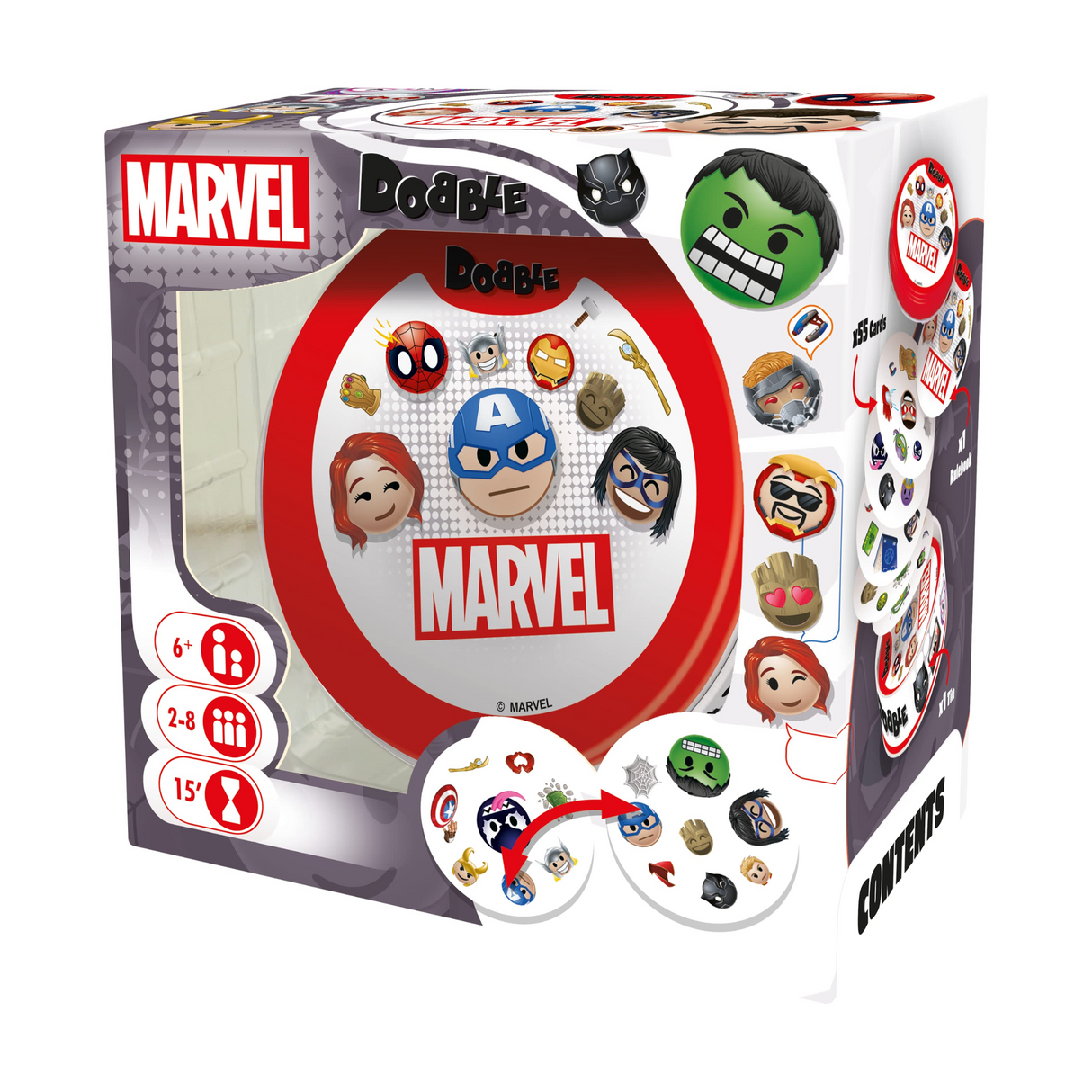 Dobble Marvel Emoji Card Game