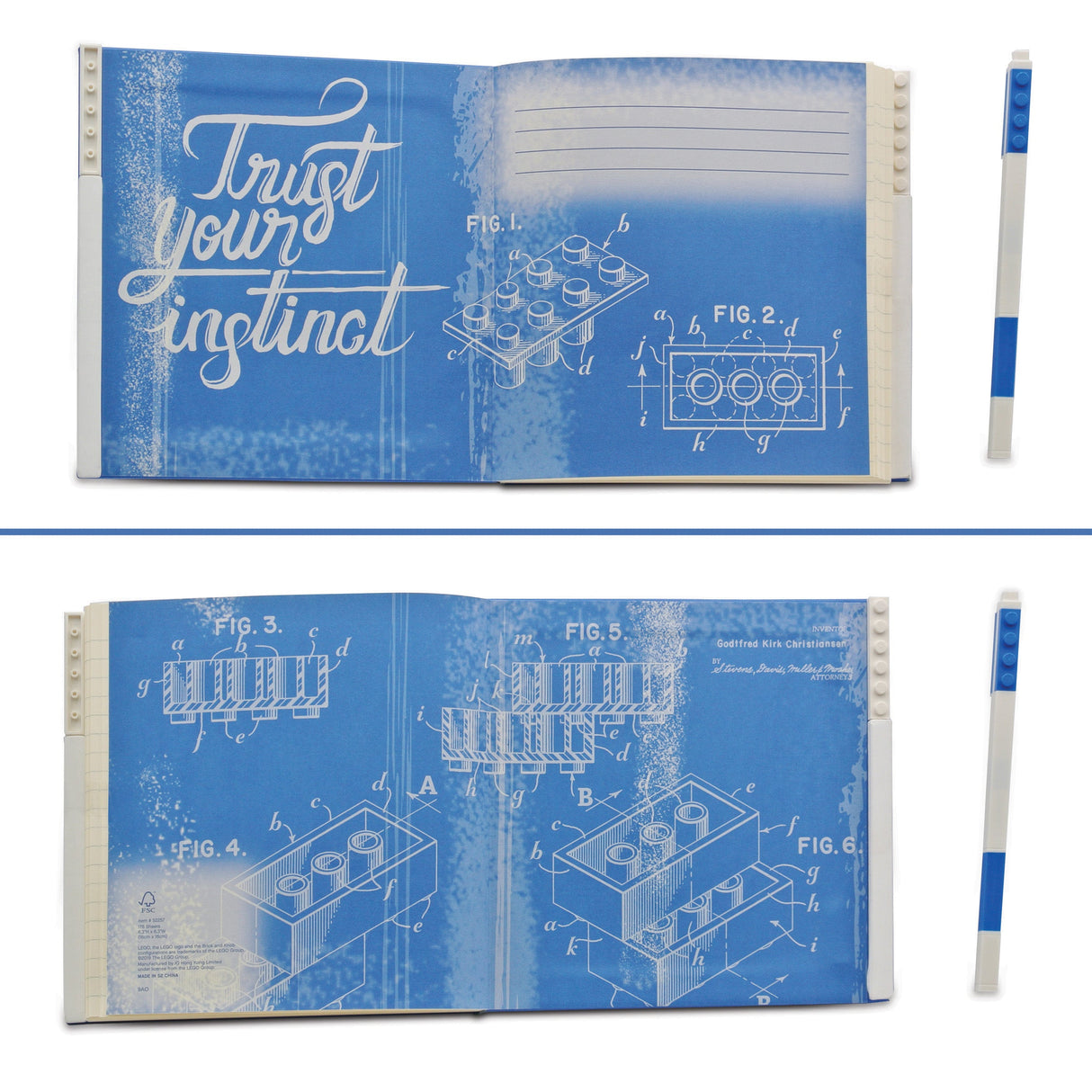 LEGO® Notebook with Gel Pen - Blue