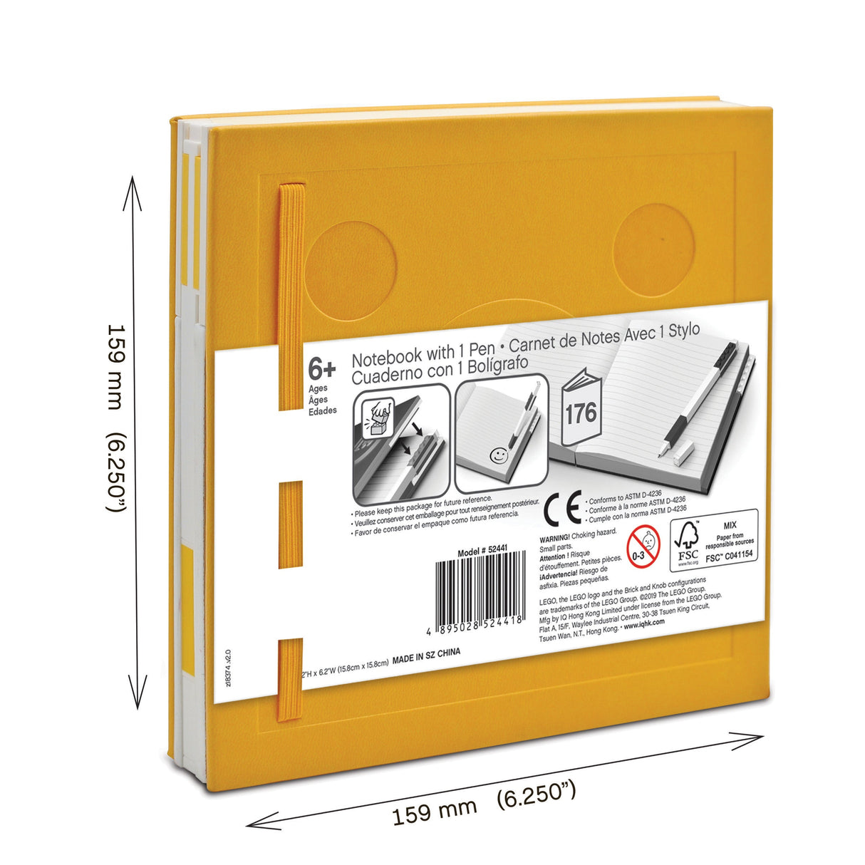 LEGO® Notebook with Gel Pen - Yellow