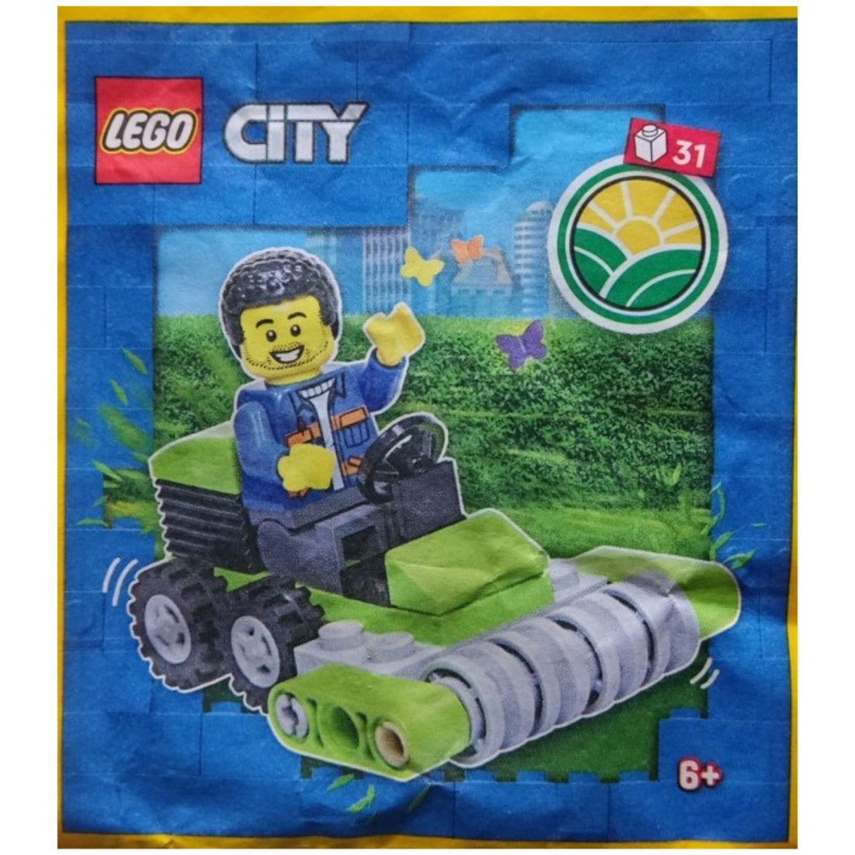 LEGO City 952303 Worker with Lawn Mower Paper Bag