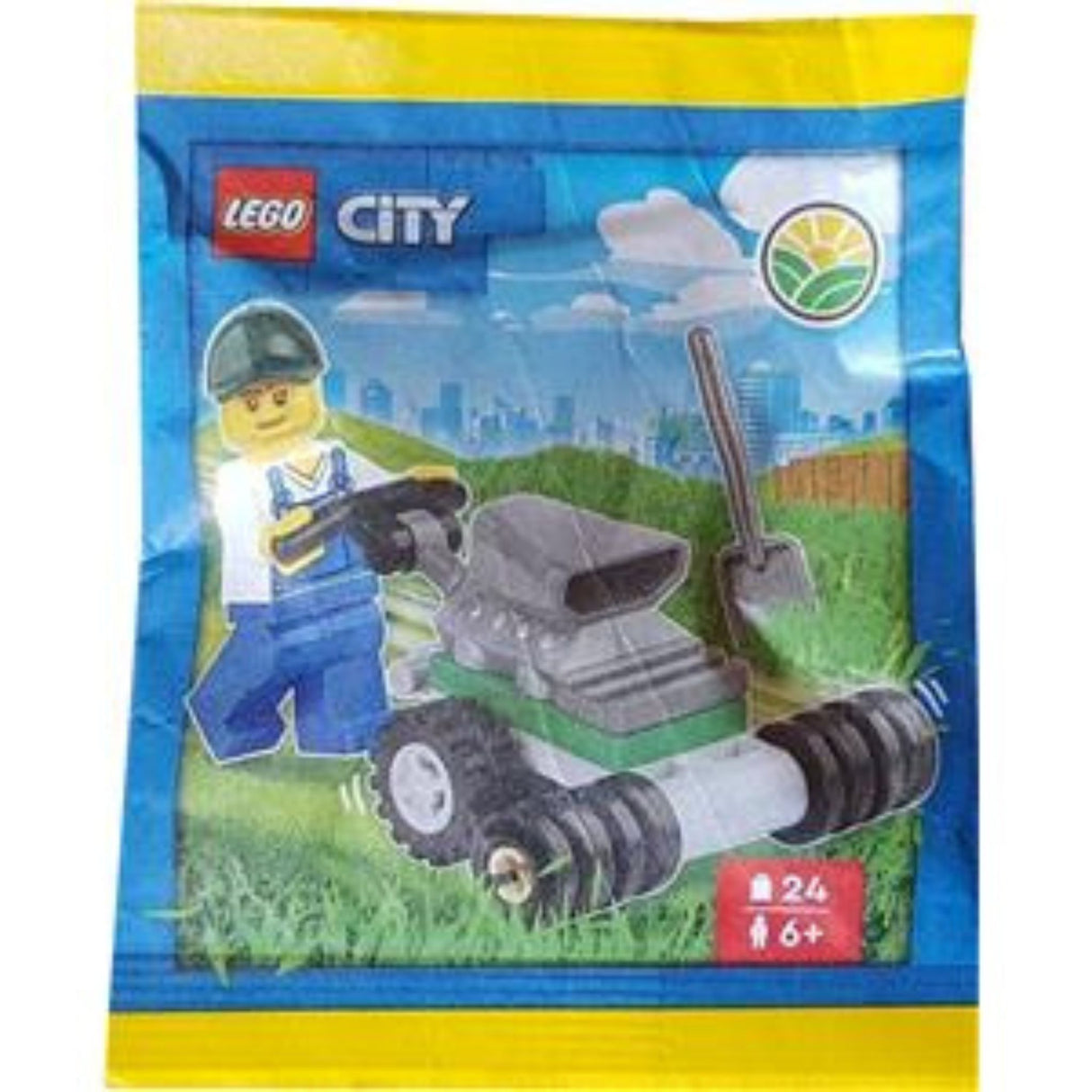 LEGO City 952404 Farmer with Lawn Mower Paper Bag