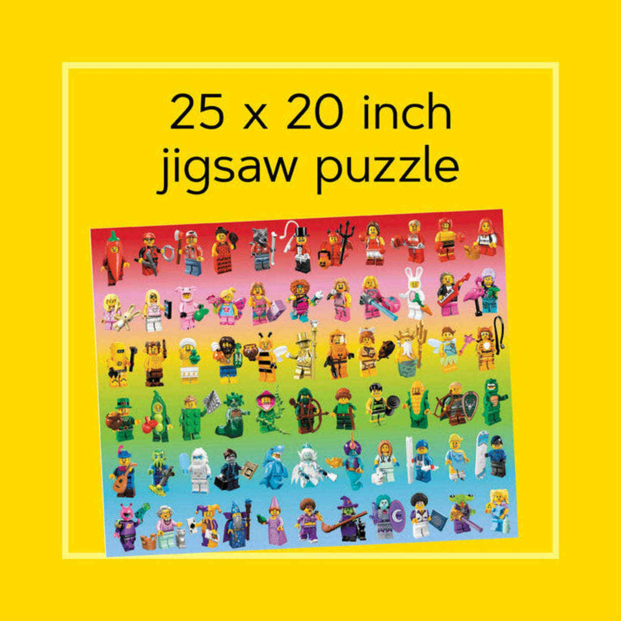 LEGO Minifigure Rainbow 1000 Piece Jigsaw Puzzle