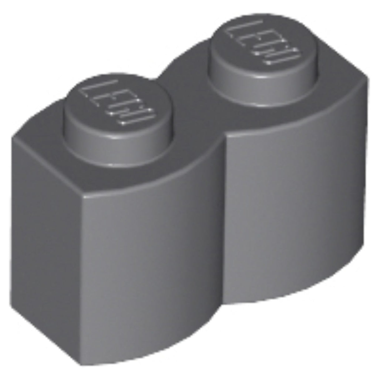 LEGO Log Profile Brick 1 x 2 30136 (x50) - Dark Bluish Gray