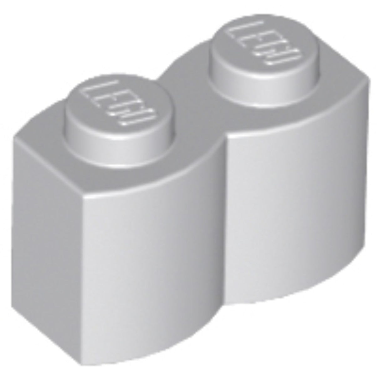 LEGO Log Profile Brick 1 x 2 30136 (x50) - Light Bluish Gray