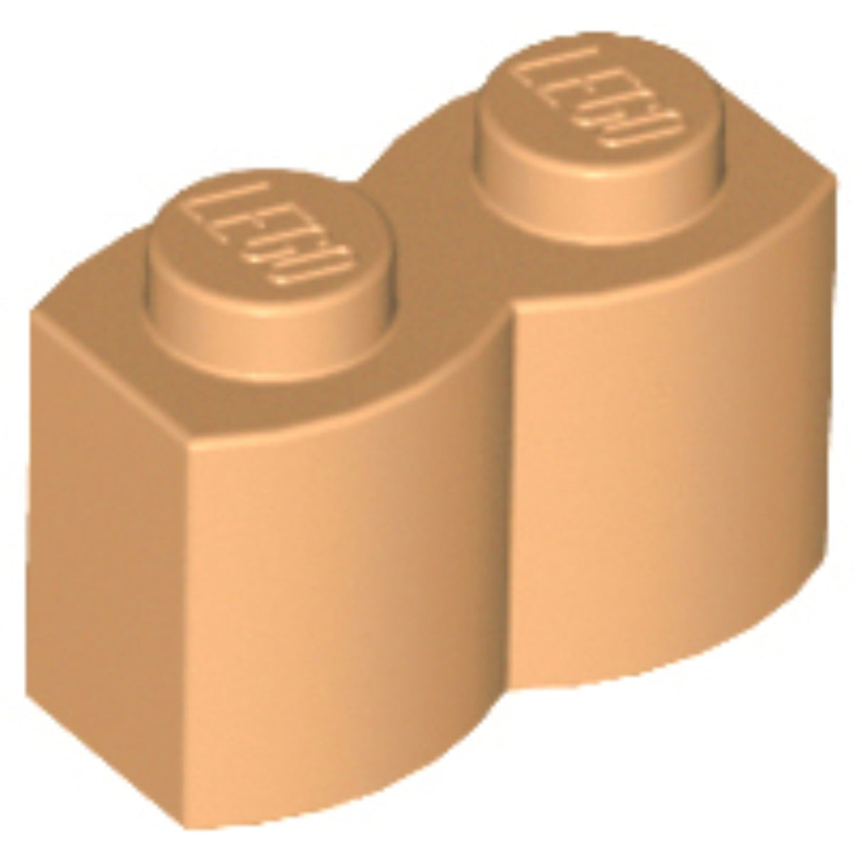 LEGO Log Profile Brick 1 x 2 30136 (x50) - Medium Nougat
