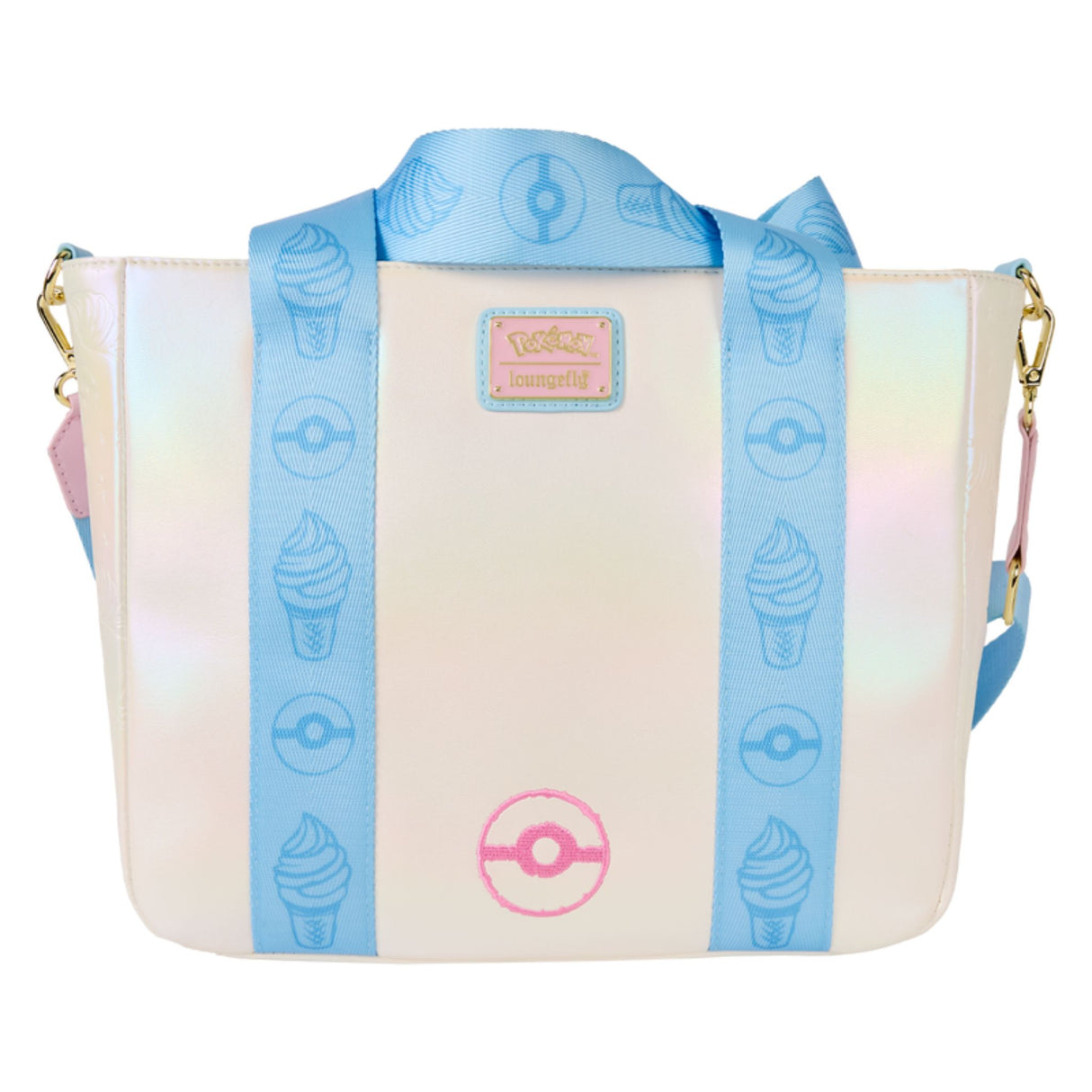 Loungefly - Pokemon Iridescent Pikachu Tote Crossbody Bag with Coin Bag