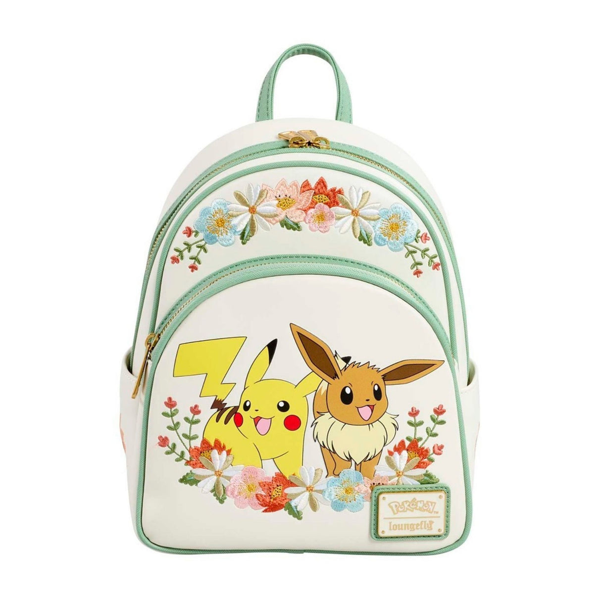 Loungefly - Pokemon Pikachu & Eevee Floral Mini Backpack