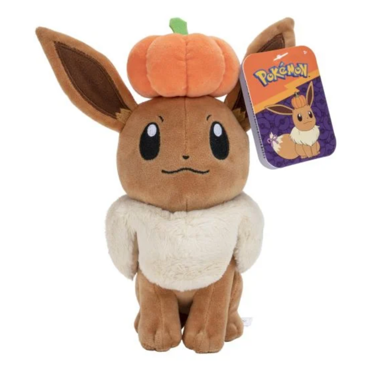 Pokemon 8" Seasonal Plush - Eevee with Pumpkin