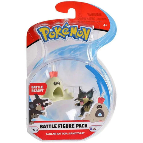 Pokemon Battle Figure Pack - Alolan Rattata & Sandygast