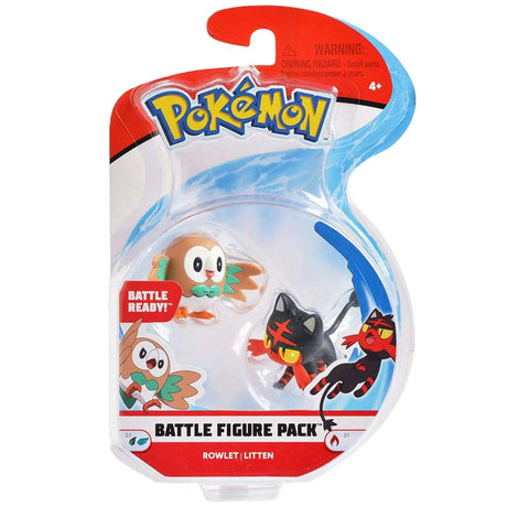 Pokemon Battle Figure Pack - Rowlet & Litten