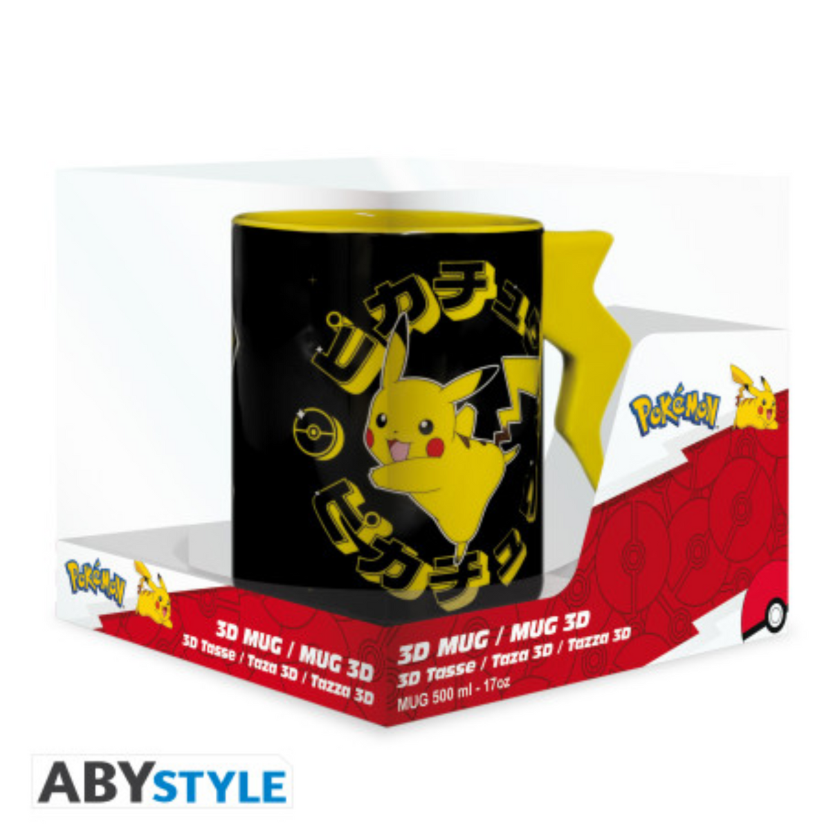 Pokemon Pikachu Lightning Bolt 3D Handle Mug Box