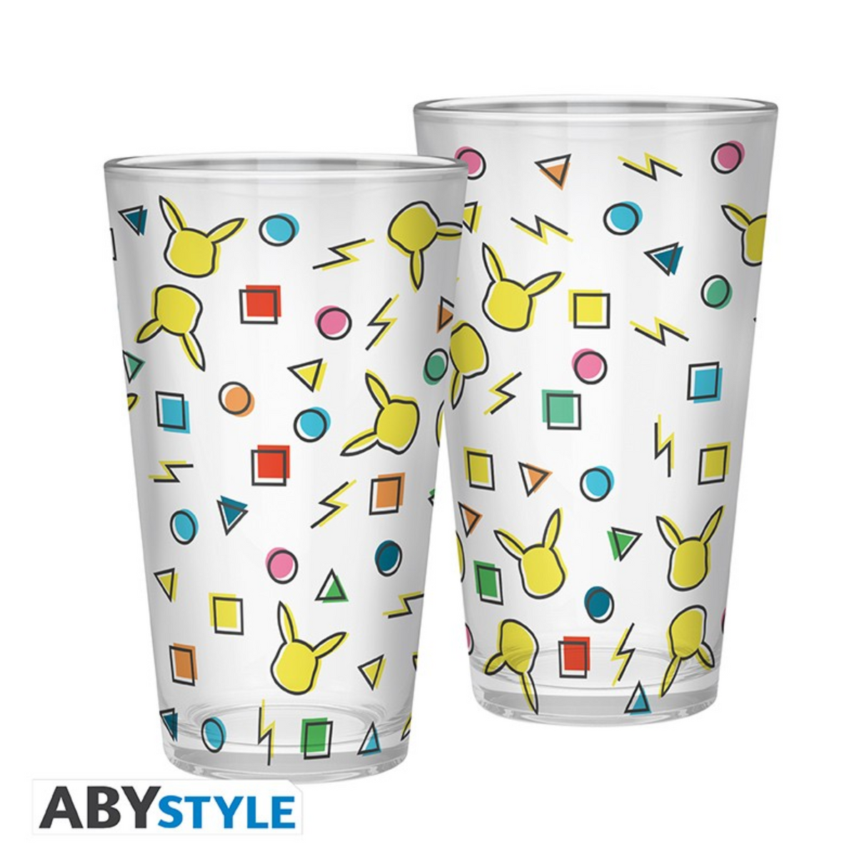 Pokemon Pikachu Pattern Large Glass Tumbler 400ml