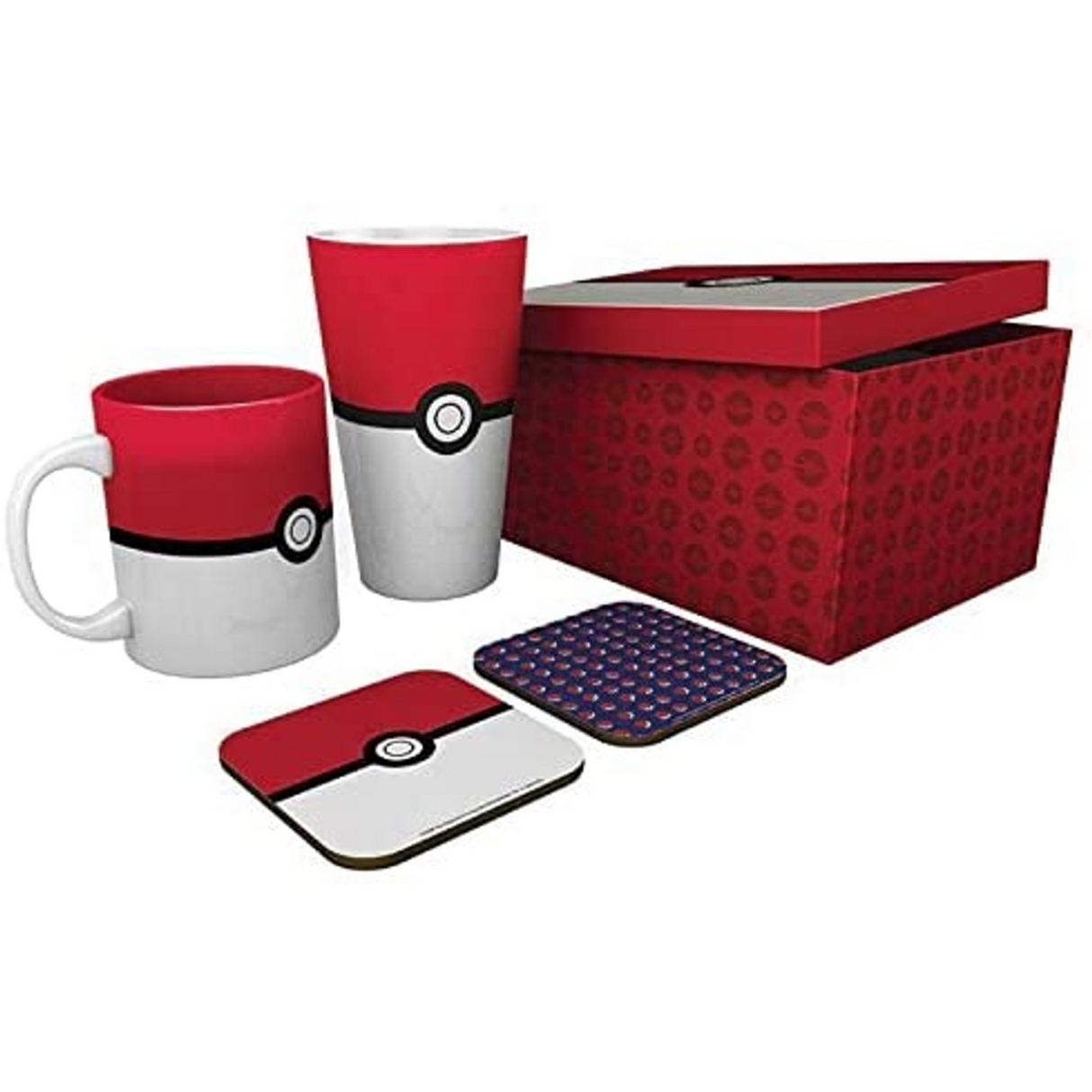 Pokemon Pokeball Mug and Glass Gift Set Open