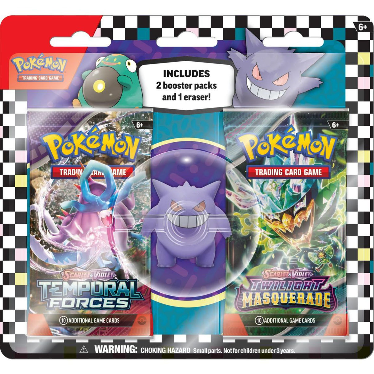 Pokemon TCG Back to School Gengar Eraser Blister Pack