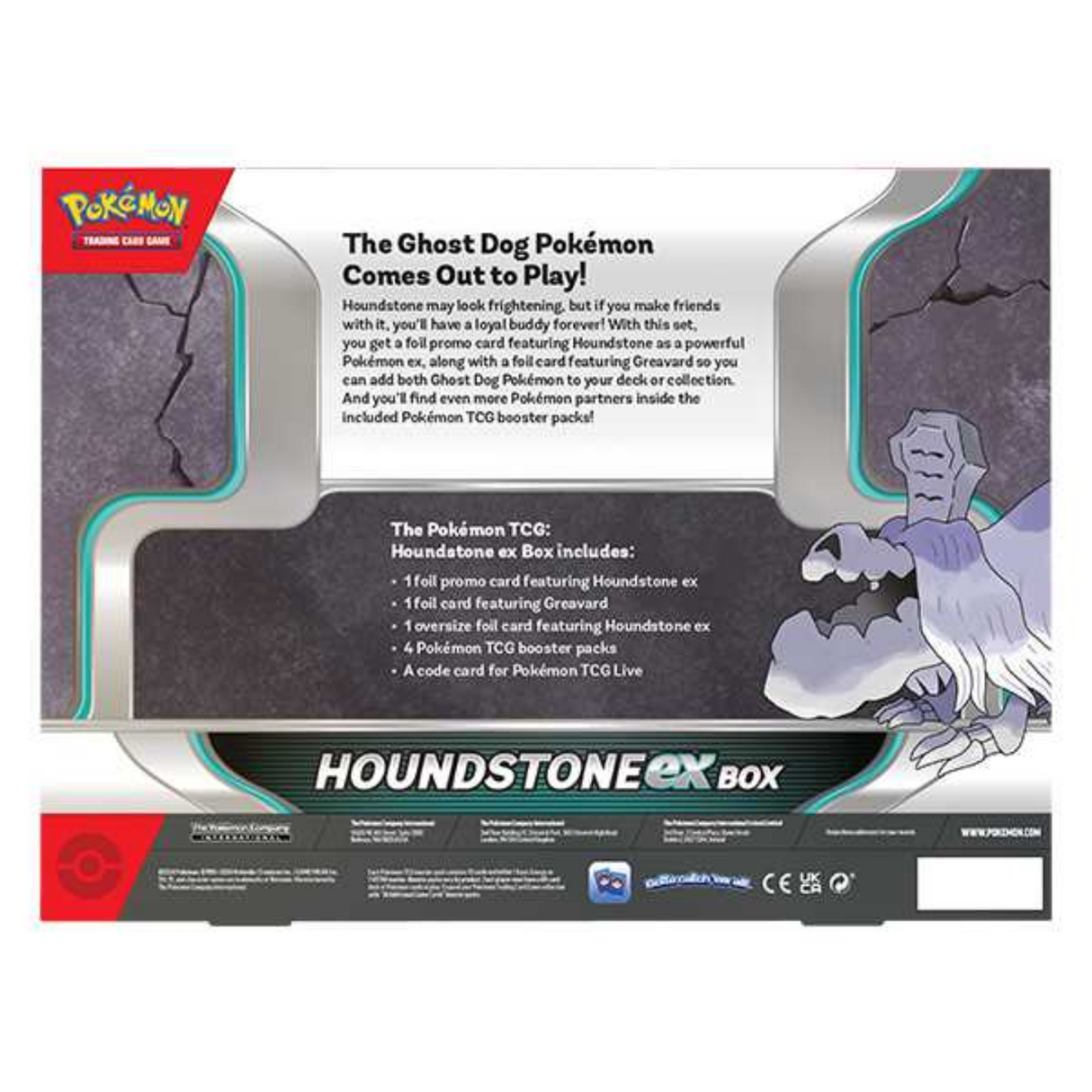 Pokemon TCG Houndstone ex Collection Box Back