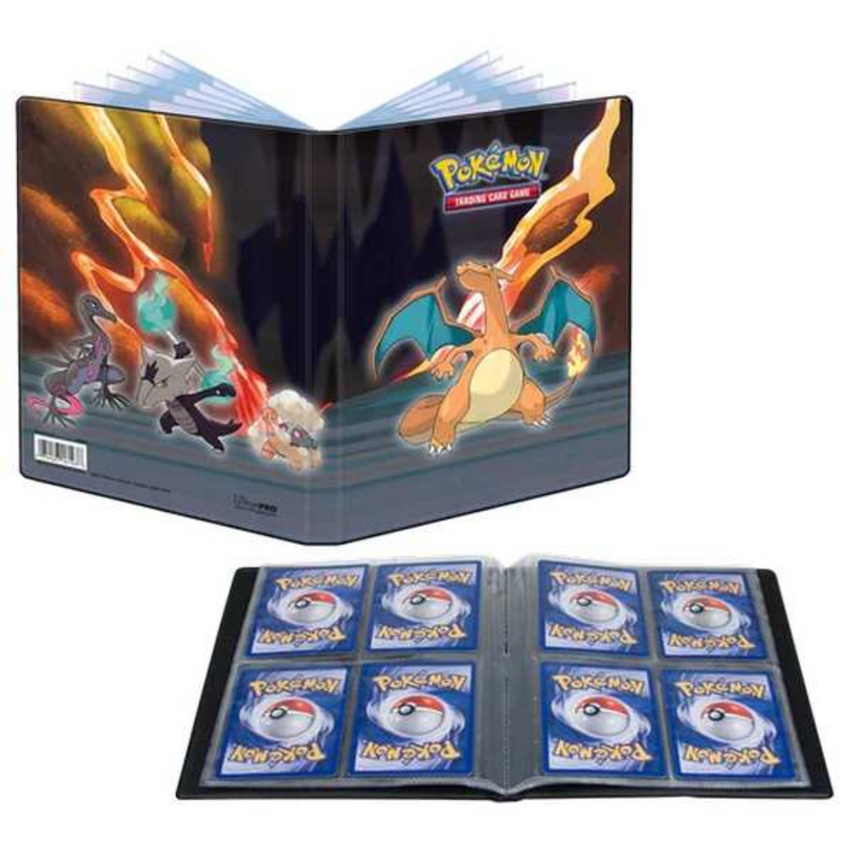 Ultra Pro Pokémon Gallery Series Scorching Summit - 4-Pocket Binder Portfolio Open
