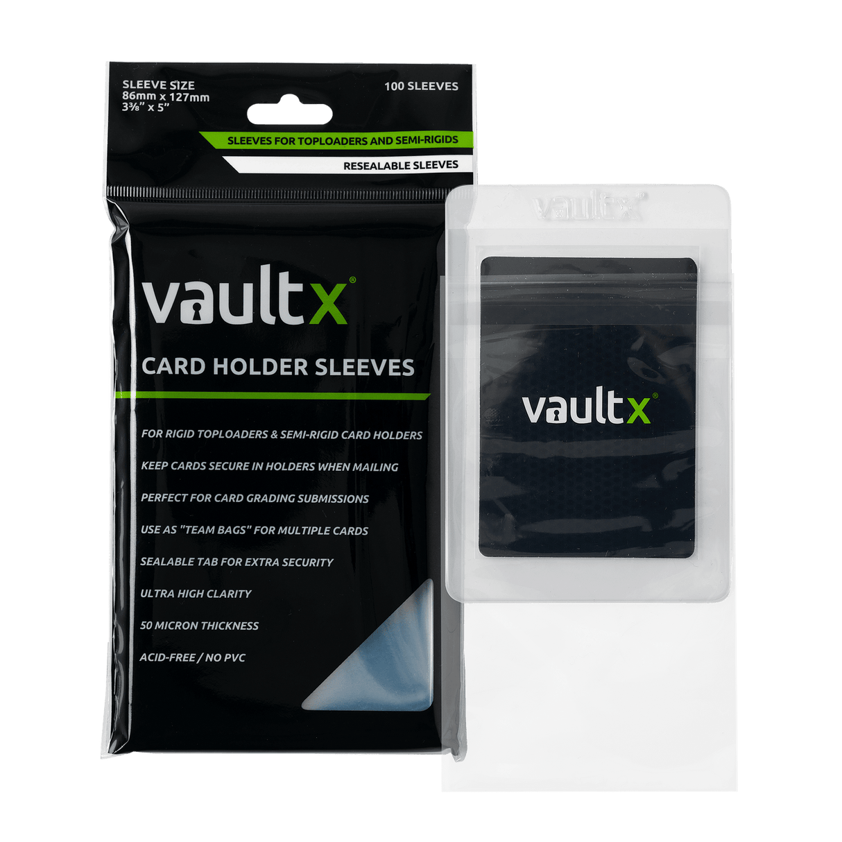 Vault X Card Holder Sleeves 100 Sleeves
