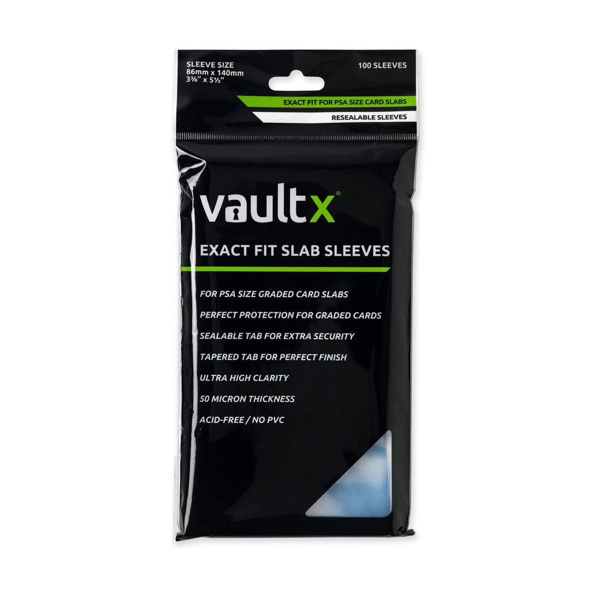 Vault X Exact Fit Slab Sleeves PSA 100 Sleeves
