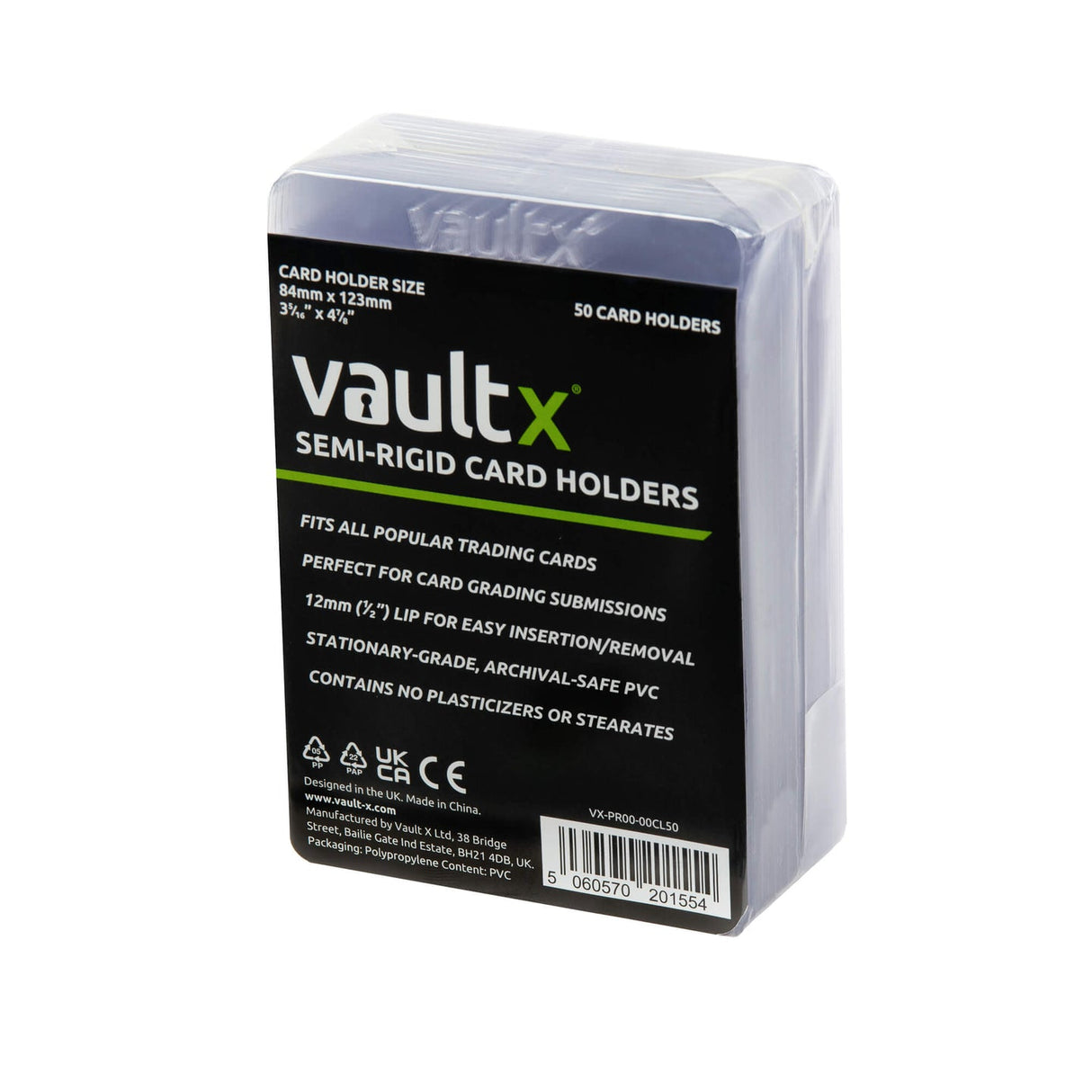 Vault X Semi-Rigid Card Holders 50 Pack