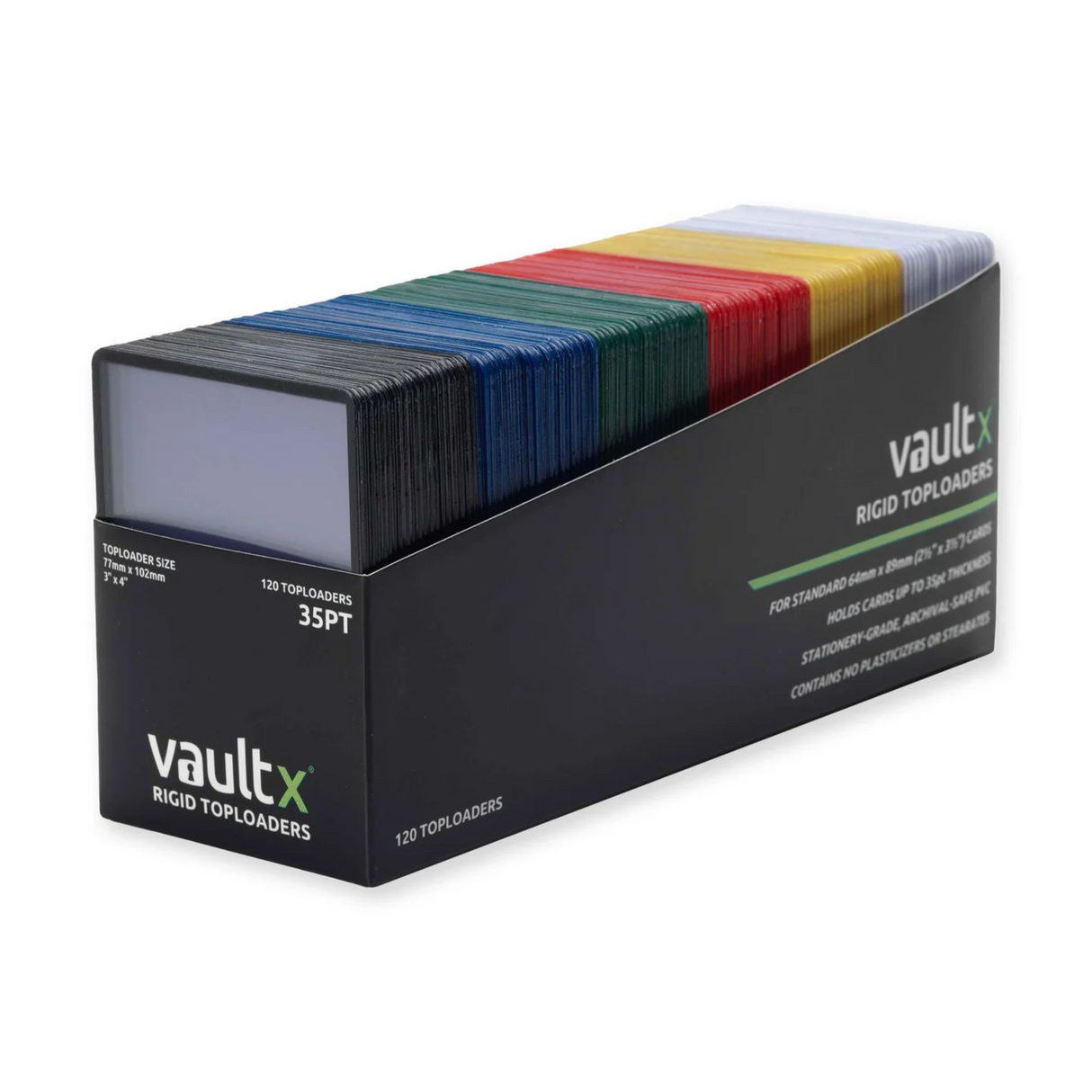 Vault X Seamless Rigid Toploaders 35pt - 120 Pack (Colours)