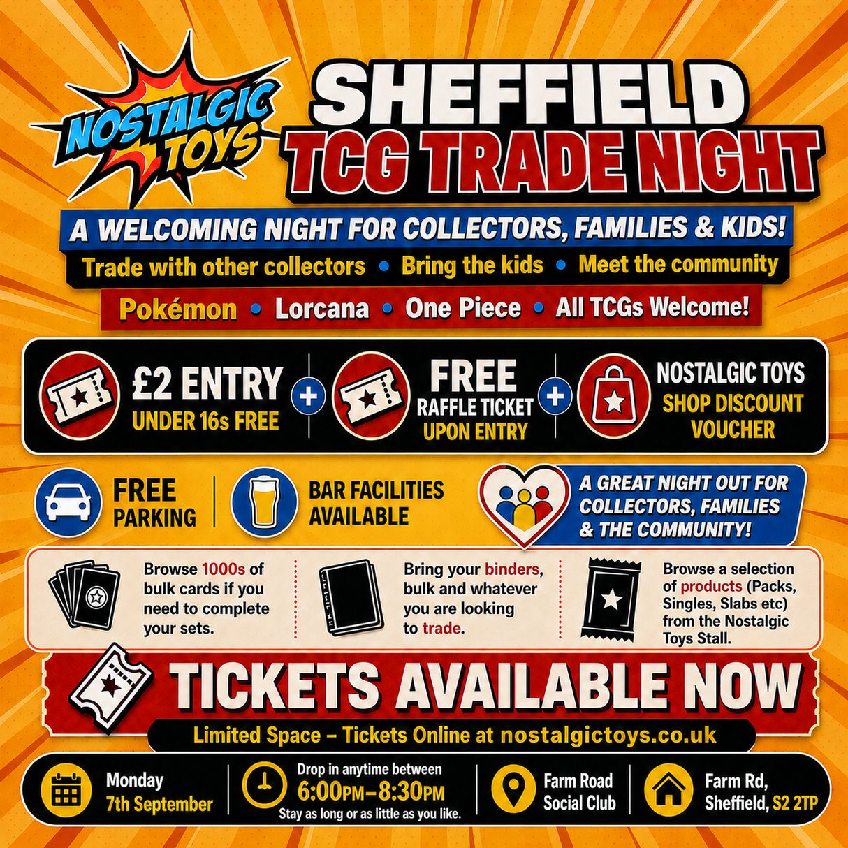 TCG TRADE NIGHT - SHEFFIELD - 7TH SEPTEMBER 2026