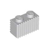 LEGO Grille Brick 1 x 2 2877 (x50) - Light Bluish Gray