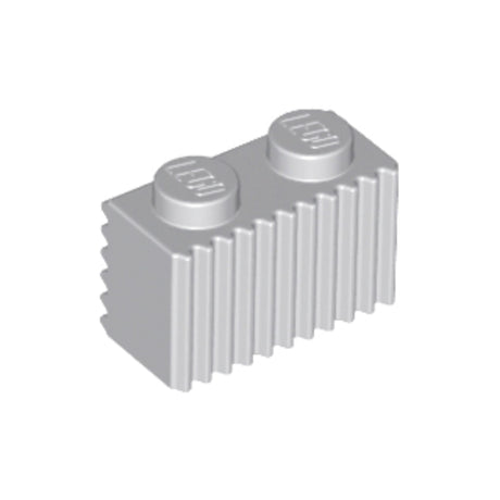 LEGO Grille Brick 1 x 2 2877 (x50) - Light Bluish Gray