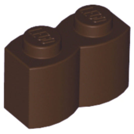LEGO Log Profile Brick 1 x 2 30136 (x50) - Dark Brown