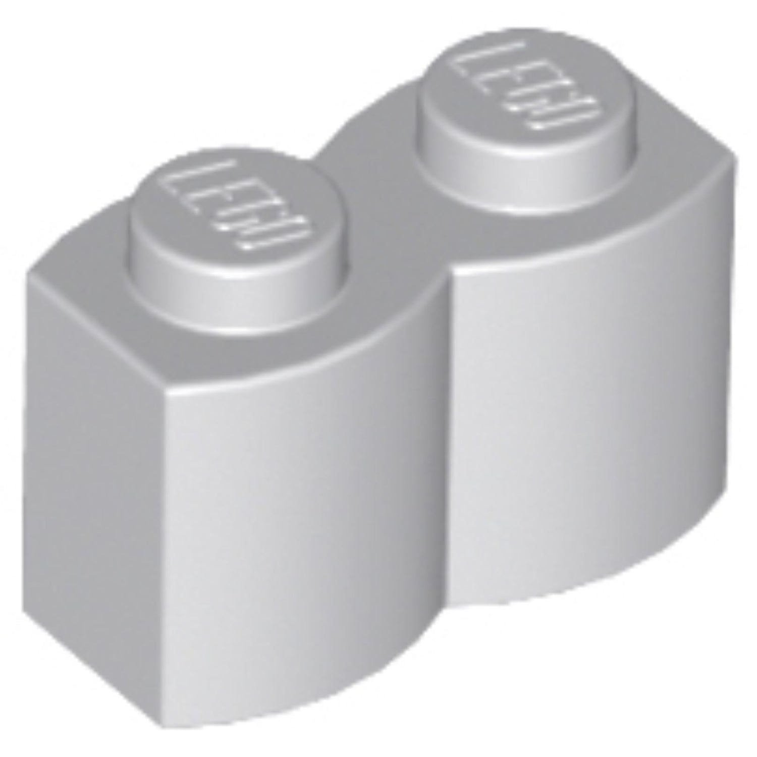 LEGO Log Profile Brick 1 x 2 30136 (x50) - Light Bluish Gray