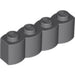 LEGO Log Profile Brick 1 x 4 30137 (x25) - Dark Bluish Gray