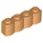 LEGO Log Profile Brick 1 x 4 30137 (x25) - Medium Nougat