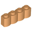 LEGO Log Profile Brick 1 x 4 30137 (x25) - Medium Nougat