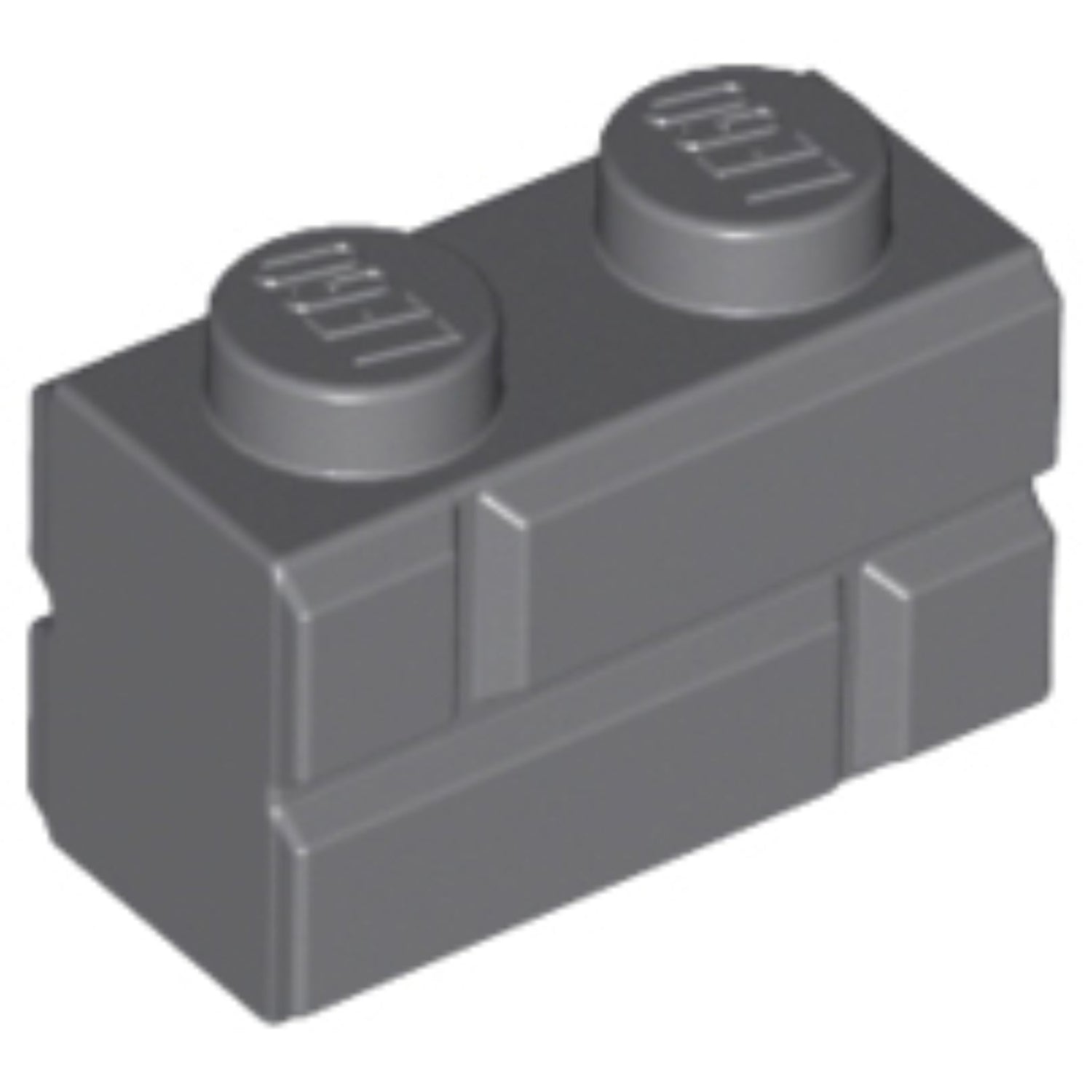 LEGO Masonry Profile Brick 1 x 2 98283 (x50) - Dark Bluish Gray
