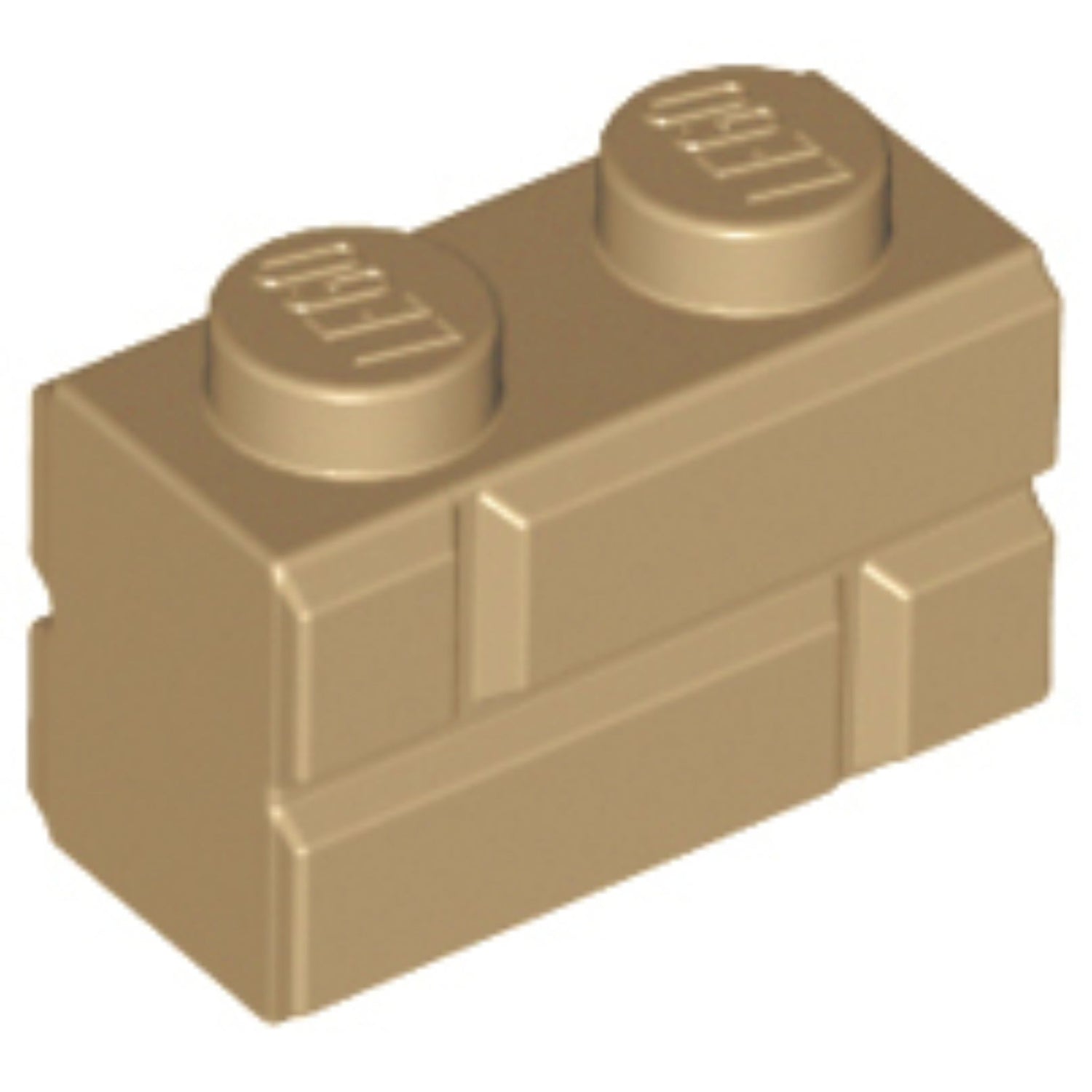 LEGO Masonry Profile Brick 1 x 2 98283 (x50) - Dark Tan