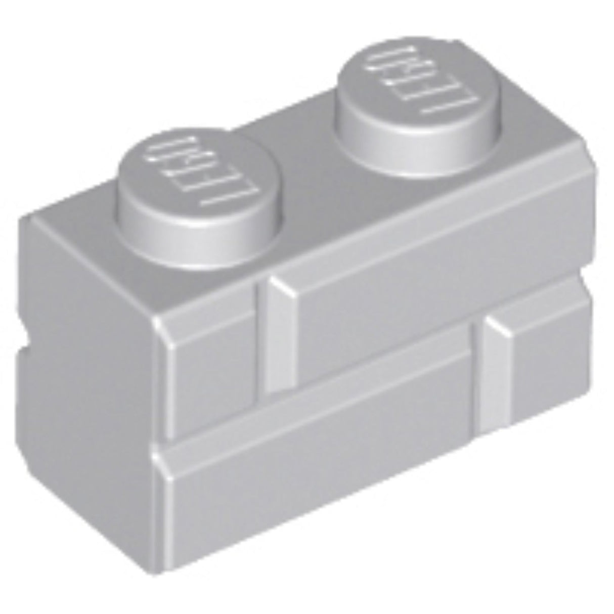 LEGO Masonry Profile Brick 1 x 2 98283 (x50) - Light Bluish Gray