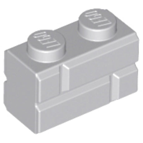 LEGO Masonry Profile Brick 1 x 2 98283 (x50) - Light Bluish Gray