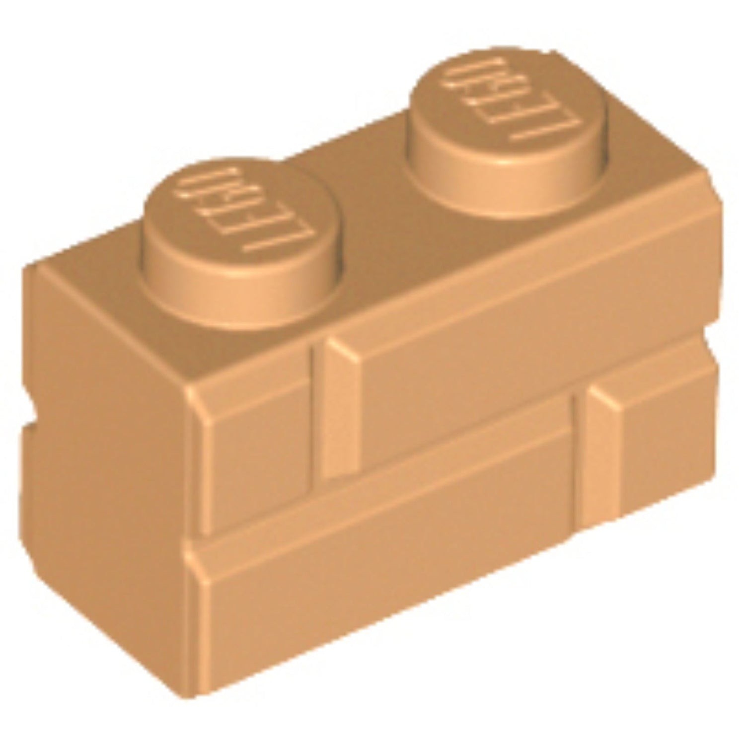 LEGO Masonry Profile Brick 1 x 2 98283 (x50) - Medium Nougat