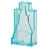 LEGO Rock Panel 47847 (x6) - Trans-Light Blue