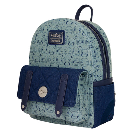 Loungefly - Pokemon Faux Denim Mini Backpack