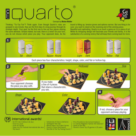 Quarto Mini Board Game