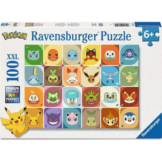 Ravensburger Pokemon Faces Jigsaw Puzzle 100 XXL Pieces