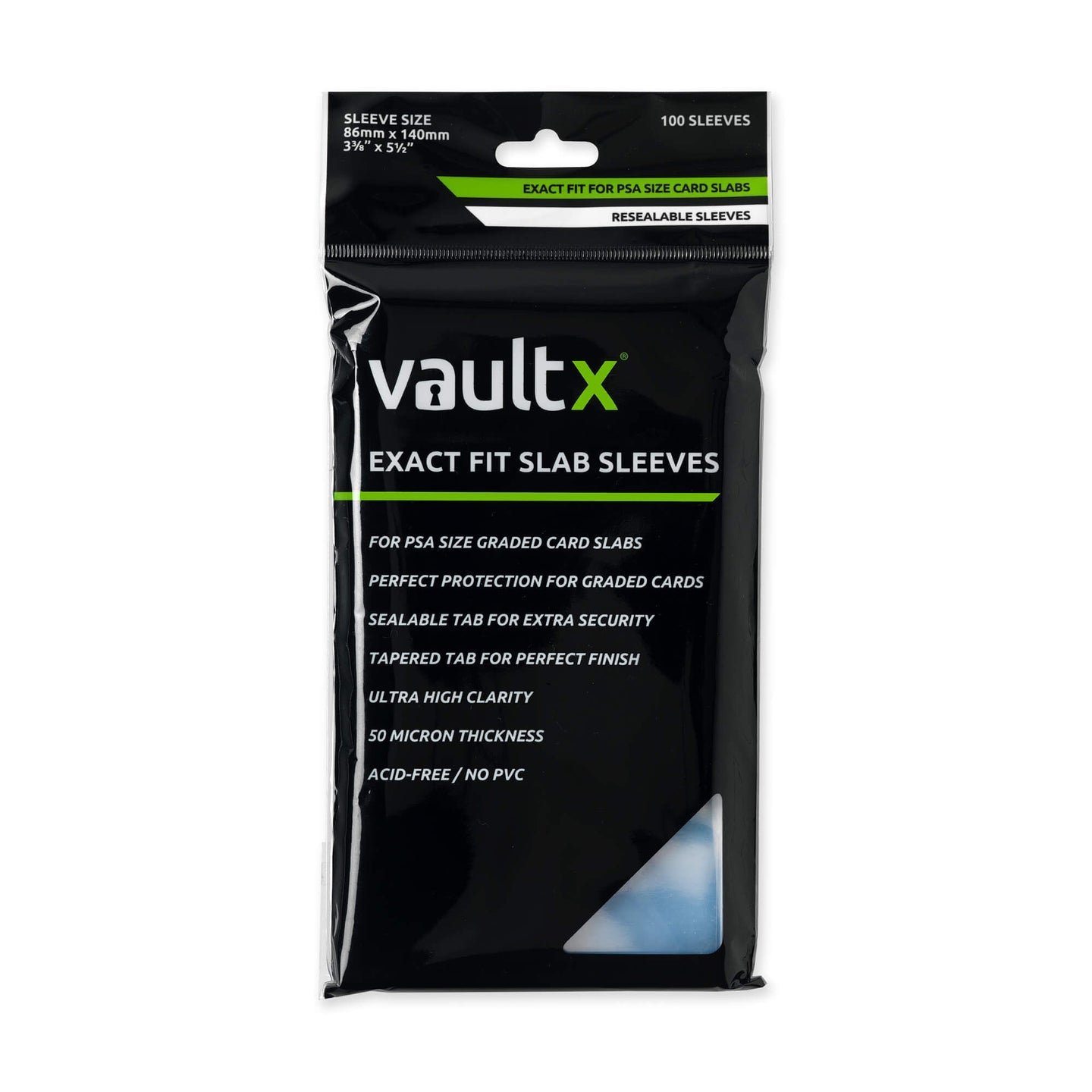 Vault X Exact Fit Slab Sleeves PSA 100 Sleeves