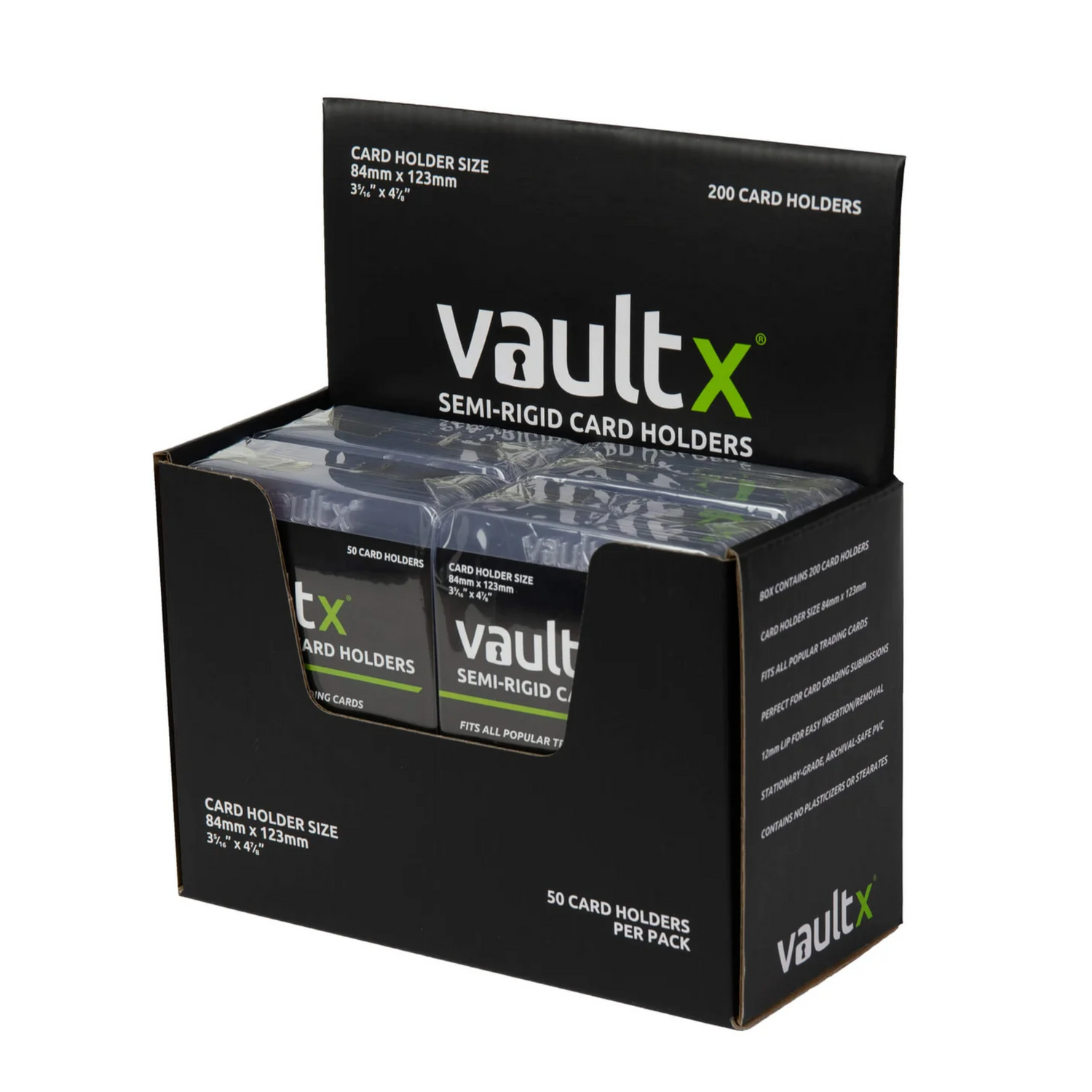 Vault X Semi-Rigid Card Holders 200 Pack